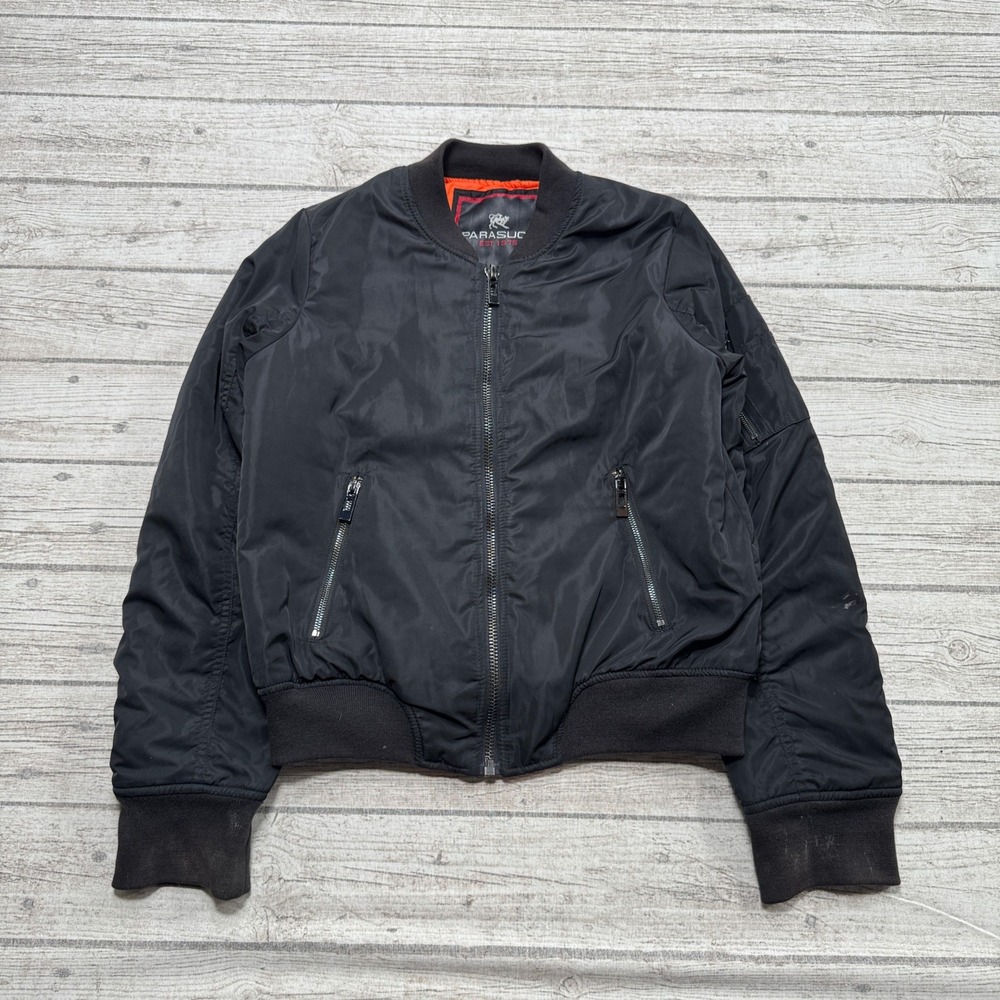 Parasuco Jacket Men's Small Black Insulated Flight Military Streetwear Outdoor
